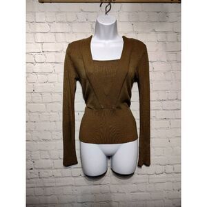 Gran Oriente fitted knit lightweight sweater medium